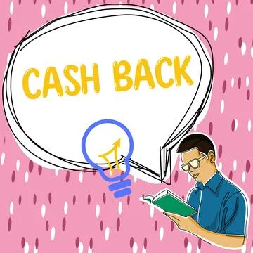 Text caption presenting Cash Back. Concept meaning incentive offered buyers Stock Illustration