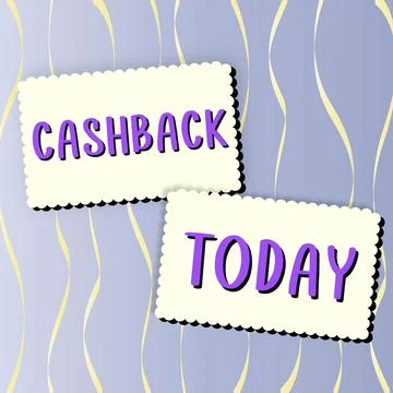 Text caption presenting Cashback. Word Written on denoting a form of incentive 库存插图