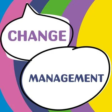 Text caption presenting Change Management. Word Written on Replacement of Stock Illustration