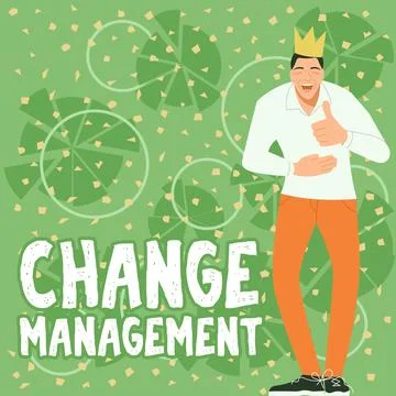 Text caption presenting Change Management. Business approach Replacement of Stock Illustration