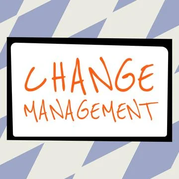 Text caption presenting Change Management. Business idea Replacement of Stockillustratie