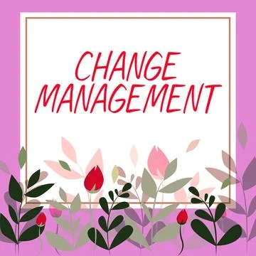 Text caption presenting Change Management. Conceptual photo Replacement of イラスト素材