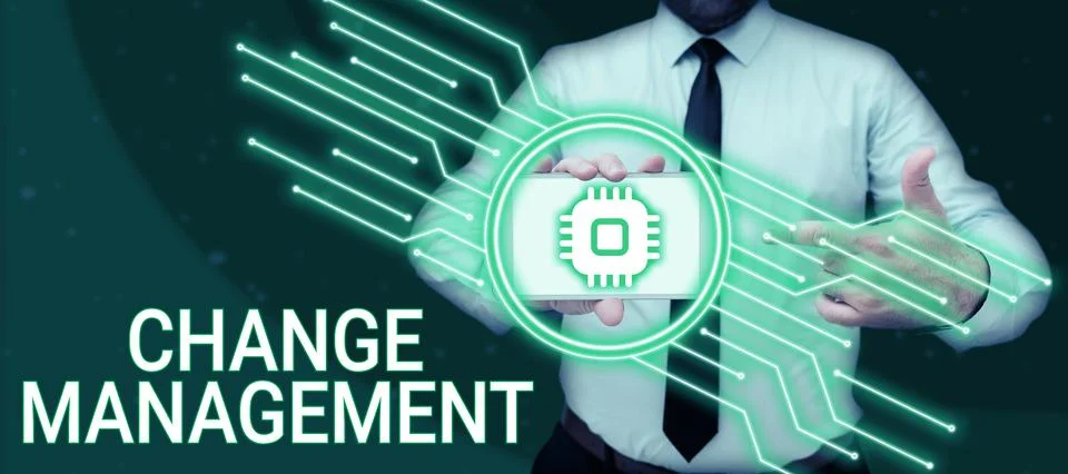 Text caption presenting Change Management. Business idea Replacement of Stock Photos