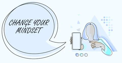 Text caption presenting Change Your Mindset. Conceptual photo fixed mental Stock Illustration