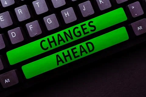 Text caption presenting Changes Ahead. Business idea to replace with or exchange 스톡 사진