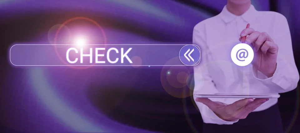 Text caption presenting Check. Internet Concept examination to test accuracy Stock Photos