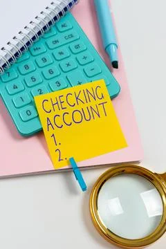 Text caption presenting Checking Account. Conceptual photo A disease or Stock Photos