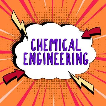 Text caption presenting Chemical Engineering. Business approach developing Illustrazione stock