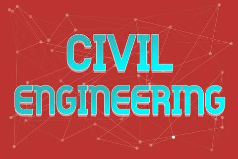 Text caption presenting Civil Engineering. Concept meaning Planning Design Stock Illustration