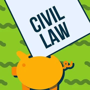 Text caption presenting Civil Law. Business showcase Law concerned with private Ilustração Stock