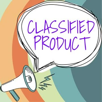 Text caption presenting Classified Product. Conceptual photo Sensitive Data Top Stock Illustration