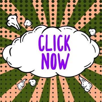 Text caption presenting Click Now. Business concept pressing the button Stock Illustration