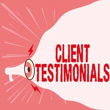 Text caption presenting Client Testimonials. Conceptual photo Written Illustrazione stock
