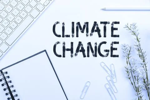 Text caption presenting Climate Change. Internet Concept change in the expected Fotos Stock