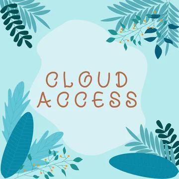 Text caption presenting Cloud Access. Business showcase Software tool between Stock Illustration
