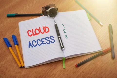 Text caption presenting Cloud Access. Business approach Software tool between 스톡 사진