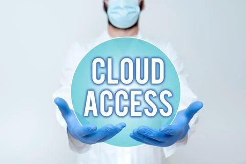 Text caption presenting Cloud Access. Business concept Software tool between the 库存照片