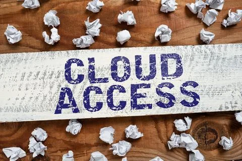 Text caption presenting Cloud Access. Business idea Software tool between the 스톡 사진