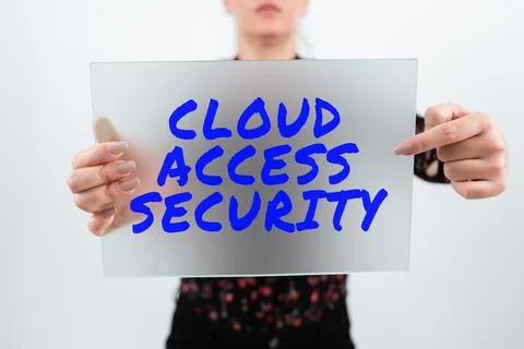 Text caption presenting Cloud Access Security. Word for protect cloudbased Stockfoto's