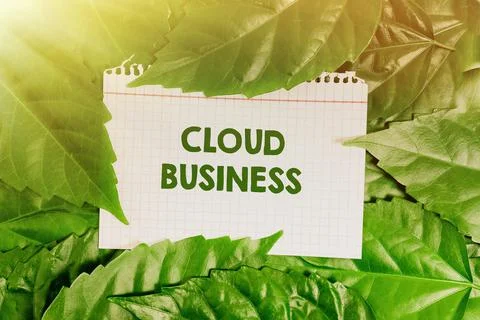 Text caption presenting Cloud Business. Word for internetbased delivery of 写真素材