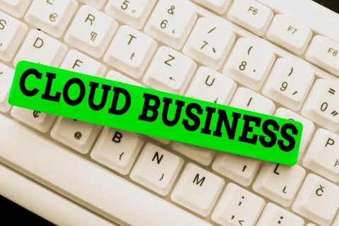 Text caption presenting Cloud Business. Word Written on computing that relies on 写真素材