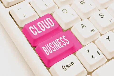 Text caption presenting Cloud Business. Business showcase computing that relies Foto stock