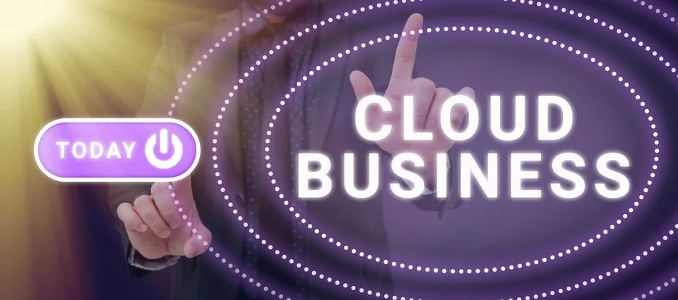Text caption presenting Cloud Business. Business showcase internetbased delivery 스톡 사진
