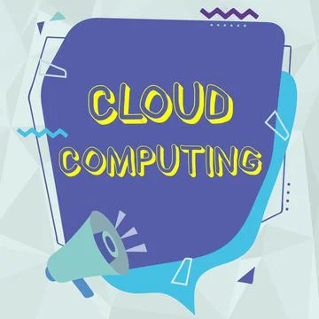 Text caption presenting Cloud Computing. Business approach use a network of Stock Illustration