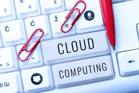 Text caption presenting Cloud Computing. Conceptual photo storing and accessi Stock Photos