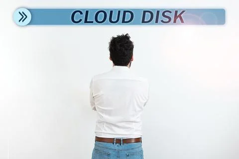 Text caption presenting Cloud Disk. Business approach web base service that Foto stock