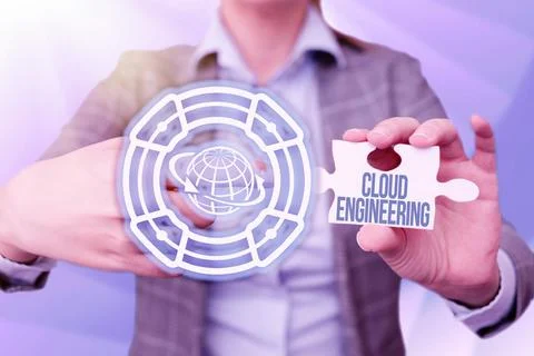 Text caption presenting Cloud Engineering. Business showcase application of Stock Photos