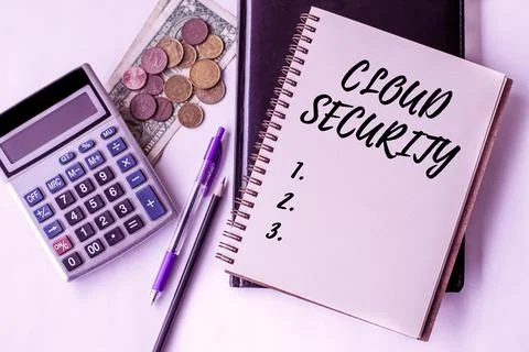 Text caption presenting Cloud Security. Business showcase Imposing a secured Foto stock