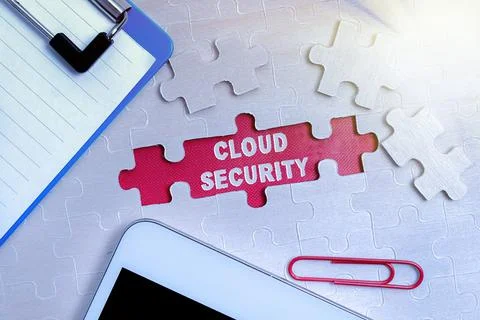 Text caption presenting Cloud Security. Business showcase Imposing a secured Foto stock