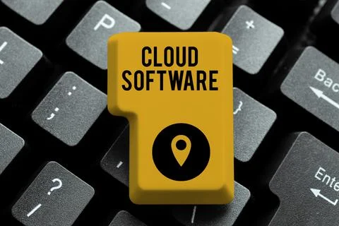 Text caption presenting Cloud Software. Business concept The level of prices 스톡 사진
