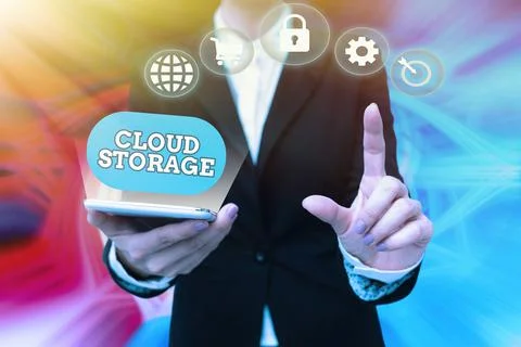 Text caption presenting Cloud Storage. Conceptual photo computing connect Foto stock
