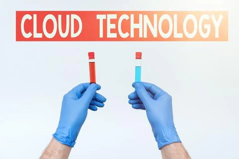 Text caption presenting Cloud Technology. Business showcase on demand Stock Photos