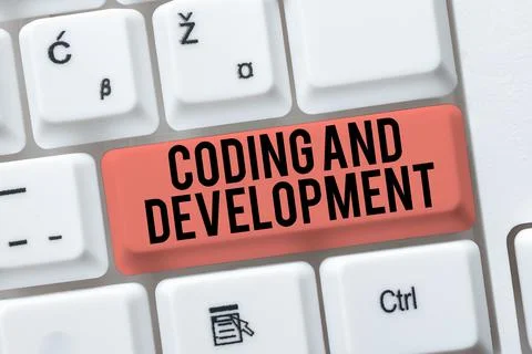 Text caption presenting Coding And Development. Internet Concept Programming Foto stock