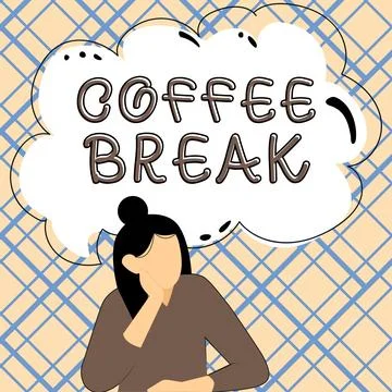 Text caption presenting Coffee Break. Business approach short time when you stop Stock Illustration