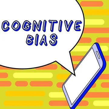 Text caption presenting Cognitive Bias. Business concept Psychological treatment Ilustración de archivo