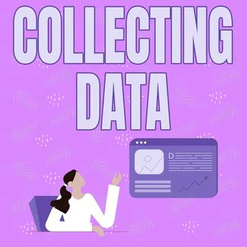 Text caption presenting Collecting Data. Business showcase Gathering and Stockillustratie