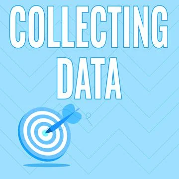Text caption presenting Collecting Data. Business concept Gathering and Illustrazione stock