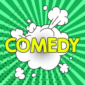 Text caption presenting Comedy. Conceptual photo Funny program Humorous Amusing Иллюстрация
