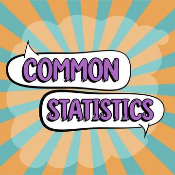 Text caption presenting Common Statistics. Conceptual photo deals with Stock Illustration