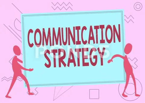 Text caption presenting Communication Strategy. Concept meaning Verbal ...