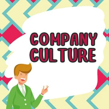 Text caption presenting Company Culture. Word Written on The environment and Stock Illustration