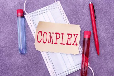 Text caption presenting Complex. Business showcase the significant ideas that Foto stock