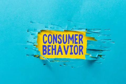 Text caption presenting Consumer Behavior. Business idea study of how individual Stock Photos