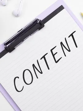 Text caption presenting Content. Business concept Things included in something Stock Photos