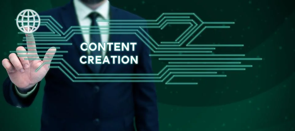 Text caption presenting Content Creation. Internet Concept contribution of 스톡 사진