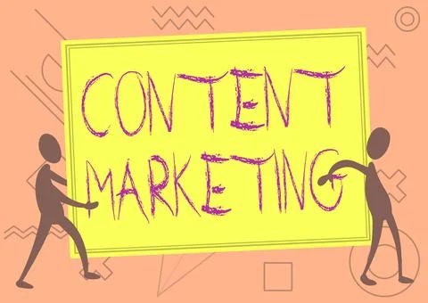 Text caption presenting Content Marketing. Business approach involves creation Stock Illustration